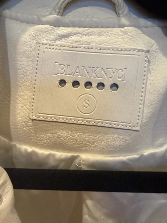 Blank NYC White Studded Floral Moto Leather Jacket - Picture 3 of 4